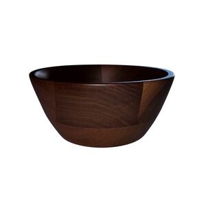 Kustom Kraft Solid Black Walnut Bowl Mid-Century Modern USA Vintage
